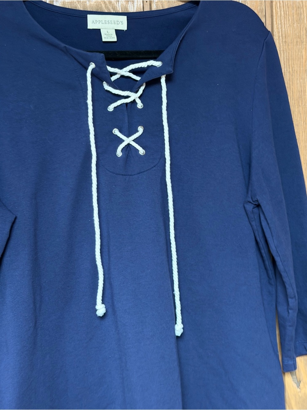 Appleseed's Navy Rope-Front Tunic - Picture 3 of 5